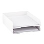 JAM Paper Stackable Paper Trays, White, Desktop Document, Letter & File Organizer Tray, 2/Pack (344WHA)~#|#~sp33565479_sc7