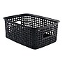 Advantus Small Weave Plastic Bin, Black, Each (36000)~#|#~sp36180567_sc7