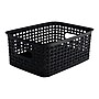 Advantus Small Weave Plastic Bin, Black, Each (36000)~#|#~sp36180568_sc7