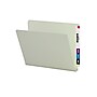 Smead End Tab Pressboard File Folder, Straight-Cut Tab, 2" Expansion, Letter Size, Gray/Green, 25/Box  (26210)~#|#~sp36188058_sc7