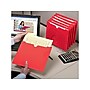 Smead File Jacket, Reinforced Straight-Cut Tab, Flat-No Expansion, Letter Size, Red, 100/Box (75509)~#|#~sp37069489_sc7