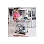 Rubbermaid 3-Shelf Plastic/Poly Mobile Utility Cart with Swivel Wheels, Platinum (FG342488PLAT)~#|#~sp37069945_sc7