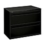 HON Brigade 700 Series 2-Drawer Lateral File Cabinet, Locking, Letter/Legal, Black, 36"W (H782LP)~#|#~sp37916919_sc7