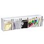 Deflect-O® Tilt Bin™ Storage Bins, Interlocking Stackable, 5 Bins, 6-1/2" x 23-5/8" x 5-1/4", White (20503OP)~#|#~sp37930445_sc7