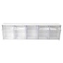 Deflect-O® Tilt Bin™ Storage Bins, Interlocking Stackable, 5 Bins, 6-1/2" x 23-5/8" x 5-1/4", White (20503OP)~#|#~sp37930447_sc7