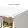 Deflect-O® Tilt Bin™ Storage Bins, Interlocking Stackable, 5 Bins, 6-1/2" x 23-5/8" x 5-1/4", White (20503OP)~#|#~sp37930448_sc7