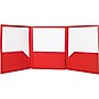 Staples Tri-Fold Folders, Red, 5/Pack (23300)~#|#~sp38165140_sc7