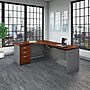 Bush Business Furniture Westfield 60"W Right Hand 3 Position Sit to Stand L Desk w File Cabinet, Hansen Cherry (SRC128HCSU)~#|#~sp38463131_sc7