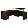 Bush Business Furniture Westfield 72"W 3 Position Sit to Stand L Desk with Mobile File Cabinet, Mocha Cherry (SRC125MRSU)~#|#~sp38463164_sc7