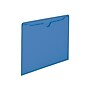 Smead Paper Stock File Jackets, Reinforced Straight Cut Tab, Letter Size, Blue, 100/Box (75502)~#|#~sp38714956_sc7