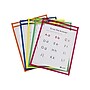 C-Line 9" x 12" Reusable Dry Erase Pockets, Assorted Colors, 10/Pack (CLI40610)~#|#~sp38714959_sc7
