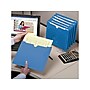 Smead Paper Stock File Jackets, Reinforced Straight Cut Tab, Letter Size, Blue, 100/Box (75502)~#|#~sp38714960_sc7