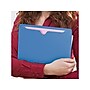 Smead Paper Stock File Jackets, Reinforced Straight Cut Tab, Letter Size, Blue, 100/Box (75502)~#|#~sp38714962_sc7