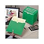 Smead Reinforced File Jackets, Reinforced Straight Cut Tab, Letter Size, Green, 100/Box (75503)~#|#~sp38714972_sc7