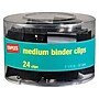 Staples Binder Clips, Medium, Black, 24/Pack, 48 Packs/Carton (10668CT)~#|#~sp39611564_sc7