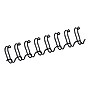 Fellowes 3/8" Metal Wire Binding Spine, 80 Sheet Capacity, Black, 25/Pack (52541)~#|#~sp39612995_sc7