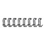 Fellowes 3/8" Metal Wire Binding Spine, 80 Sheet Capacity, Black, 25/Pack (52541)~#|#~sp39612997_sc7