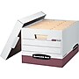 Bankers Box R-Kive® Heavy-Duty FastFold File Storage Boxes, Lift-Off Lid, Letter/Legal Size, White/Red, 12/Carton (07242)~#|#~sp40285668_sc7