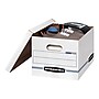 Bankers Box Stor/File 59% Recycled Corrugated File Box Lift Off Lid, Letter/Legal Size, White/Blue, 12/Carton (00703)~#|#~sp40285897_sc7