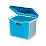 Staples Portable Plastic Box, Letter Size, Clear with Blue Lid (110990)~#|#~sp40285962_sc7