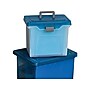 Staples Portable Plastic Box, Letter Size, Clear with Blue Lid (110990)~#|#~sp40285967_sc7