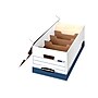 Bankers Box® Medium-Duty File Storage Boxes, Lift-Off Lid, Letter Size, White/Blue, 4/Carton (0083103)~#|#~sp40285982_sc7
