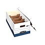 Bankers Box® Medium-Duty File Storage Boxes, Lift-Off Lid, Letter Size, White/Blue, 4/Carton (0083103)~#|#~sp40285985_sc7