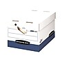 Bankers Box Heavy-Duty File Storage Boxes, Lift-Off Lid, Letter/Legal Size, White/Blue, 12/Carton (0063601)~#|#~sp40303277_sc7