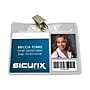 Sicurix Standard Clip On ID Badge Holder, Clear, 50/Pack (BAU67850)~#|#~sp40312590_sc7