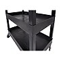 Luxor 3-Shelf Plastic/Poly Mobile Utility Cart with Swivel Wheels, Black (EC111-B)~#|#~sp40797826_sc7