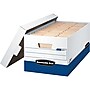 Bankers Box Presto Heavy-Duty Instant Assembly File Storage Boxes, Lift-Off Lid, Letter Size, White/Blue, 4/Pack (0063102)~#|#~sp40798107_sc7