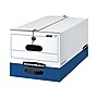 Bankers Box Liberty Heavy-Duty Corrugated File Storage Boxes, Letter Size, White/Blue, 4/Carton (0001103)~#|#~sp40888381_sc7