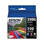 Epson T220 Black High Yield and Cyan/Magenta/Yellow Standard Yield Ink Cartridge, 4/Pack   (T220XL-BCS)~#|#~sp40980944_sc7