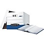 Bankers Box Data-Pak Heavy-Duty Corrugated File Storage Boxes, Lift-Off Lid, Letter Size, White/Blue, 4/Carton (0064802)~#|#~sp41688131_sc7
