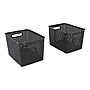 Advantus Large Weave Plastic Bin, Black, 2/Pack (AVT40328)~#|#~sp41694221_sc7