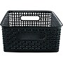 Advantus Weave Plastic Bin, Black, 2/Pack (AVT40327)~#|#~sp41694230_sc7