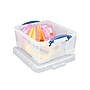 Really Useful Box 17.96 Quart Storage Box with Latching Lid, Plastic, Clear, 4/Pack (17LC-PK4CB)~#|#~sp41694232_sc7