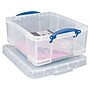 Really Useful Box 17.96 Quart Storage Box with Latching Lid, Plastic, Clear, 4/Pack (17LC-PK4CB)~#|#~sp41694233_sc7