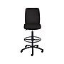 Staples Parsall Fabric Drafting Stool With Backrest And Footrest, Black (50234-CC)~#|#~sp41694286_sc7