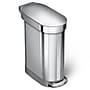 simplehuman Slim Step Trash Can, Brushed Stainless Steel, 12 Gal. (CW2044)~#|#~sp41753474_sc7