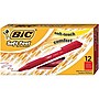 BIC Soft Feel Retractable Ballpoint Pens, Medium Point, Red Ink, 12/Pack (837399)~#|#~sp41816321_sc7