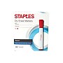 Staples Remarx Dry Erase Markers, Broad Point, Red, 12/Pack (18887)~#|#~sp41816551_sc7