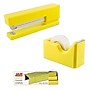 JAM PaperOffice & Desk Sets, (1) Tape Dispenser (1) Stapler (1) Pack of Staples,  20 Sheet Capacity, Yellow (33758YW)~#|#~sp4211259_sc7
