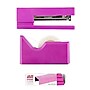JAM PaperOffice & Desk Sets, (1) Stapler (1) Pack of Staples (1) Tape Dispenser, 20 Sheet Capacity, Fuchsia (33758PI)~#|#~sp4211295_sc7