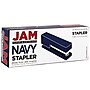 JAM PaperOffice & Desk Sets, (1) Stapler (1) Pack of Staples, 20 Sheet Capacity, Navy and Yellow (3375NBYW)~#|#~sp4211335_sc7
