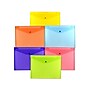 JAM Paper Plastic Envelopes with Snap Closure, Letter Size, Assorted Colors, 6/Pack (218S0RGBYPCL)~#|#~sp42113867_sc7