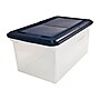 Advantus Extra Capacity File Storage Box with Lid, Letter Size, Clear/Navy (AVT-55797)~#|#~sp42114479_sc7