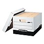 Bankers Box R-Kive® Heavy-Duty FastFold File Storage Boxes, Lift-Off Lid, Letter/Legal Size, White/Black, 12/Carton (00724)~#|#~sp42114489_sc7