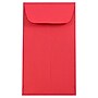 JAM Paper #6 Coin Business Colored Envelopes, 3.375 x 6, Red Recycled, 50/Pack (356730561i)~#|#~sp4211526_sc7