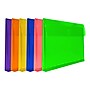 JAM Paper Standard Plastic Filing Envelope, Letter, Assorted Colors, 6/Pack (218V1RGBYPOR)~#|#~sp42124810_sc7